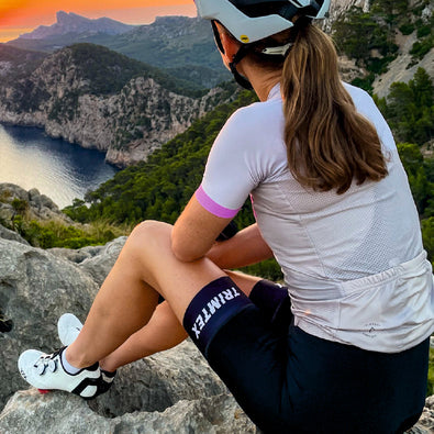 Vitric bib shorts worn with Trimtex cycling shirt